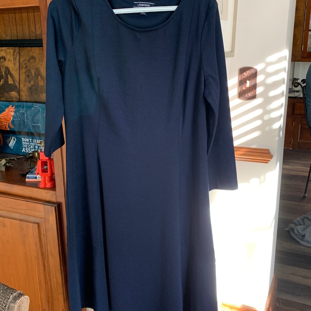 Lands end knit a line dress. Never worn. Retail 95‎